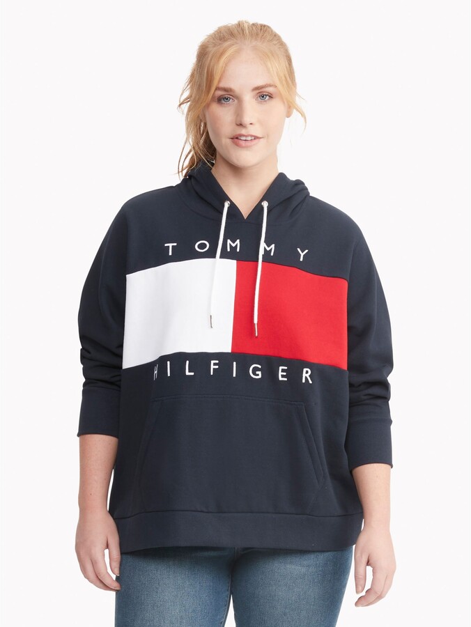 Tommy Hilfiger Plus Size Printed Zippered-Neck Sweatshirt - ShopStyle