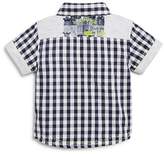 Thumbnail for your product : 3 Pommes Gingham Short-Sleeve Shirt
