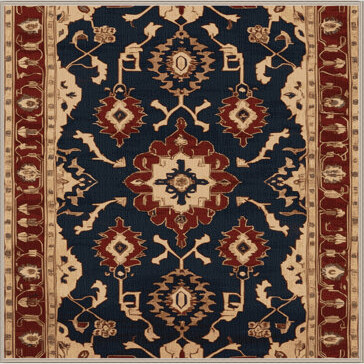 Bloomsbury Market Machine Washable Persian Brown Area Rug