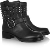 Thumbnail for your product : Valentino Studded leather biker boots