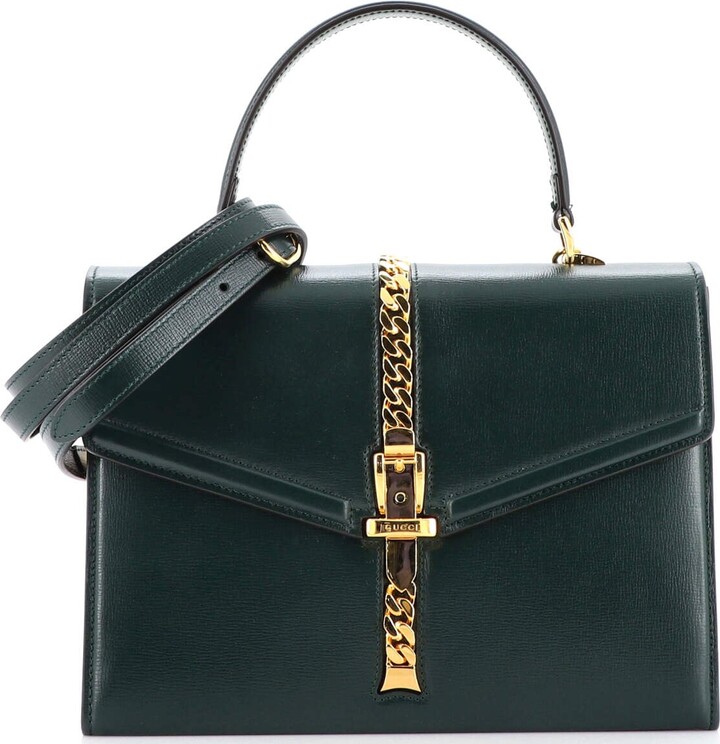 Gucci Sylvie 1969 Top Handle Bag Leather Small - ShopStyle