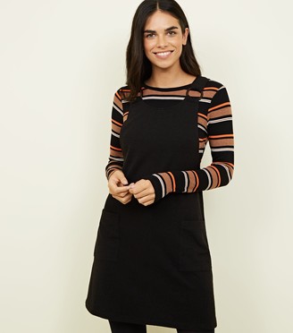 New Look Crosshatch Round Buckle Pinafore Dress