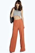 Thumbnail for your product : boohoo Reina Woven Crepe Wide Leg Trousers