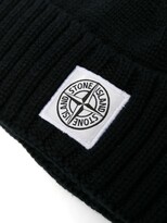 Thumbnail for your product : Stone Island Junior Logo-Patch Fine-Knit Beanie