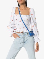 Thumbnail for your product : Reformation Ruched fruit and floral print top