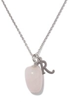Thumbnail for your product : Raf Simons Logo-charm And Rose-quartz Necklace - Pink