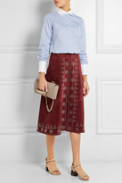 Thumbnail for your product : Valentino Studded suede skirt