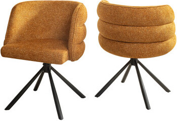 Corrigan Studio 360° Swivel Kitchen Chair - Thickened Cushion, Abrasion-Resistant Fabric, Stable Metal Legs