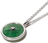 Thumbnail for your product : De Beers 18kt white gold Enchanted Lotus Jade Medal diamond necklace