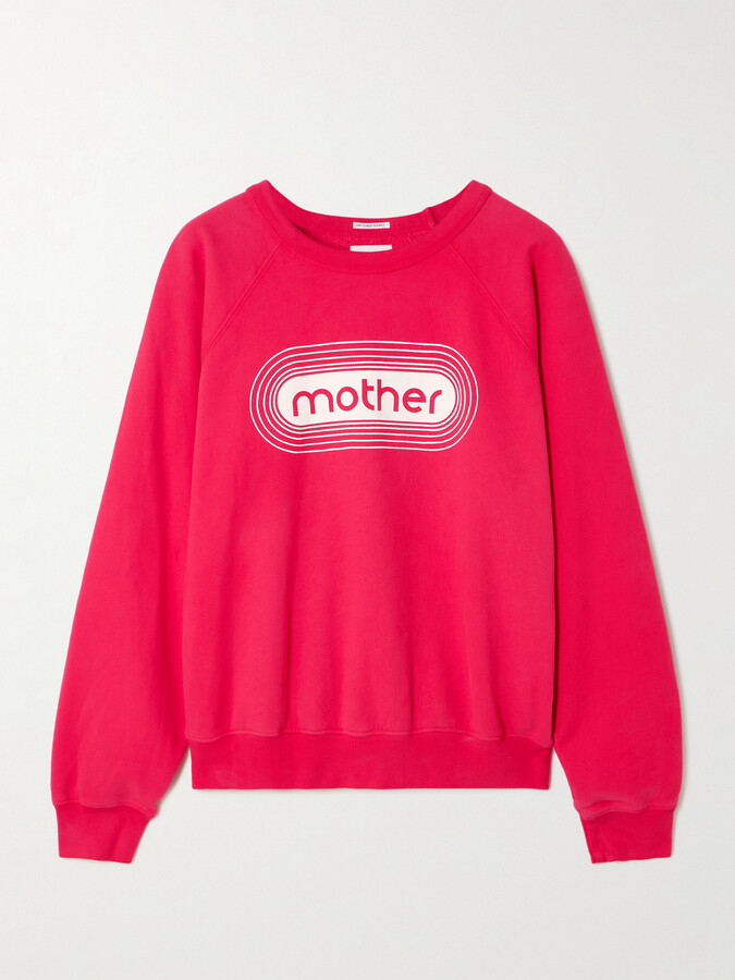 Mother - The Concert Printed Cotton-jersey Sweatshirt - Red