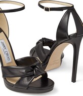 Thumbnail for your product : Jimmy Choo Rosie 120 Black Nappa Leather Platform Sandals