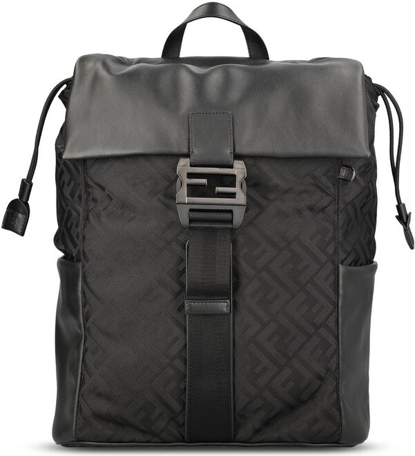 Fendi Flux FF Motif Drawstring Backpack