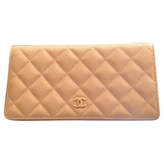 Thumbnail for your product : Chanel Beige Leather Wallet