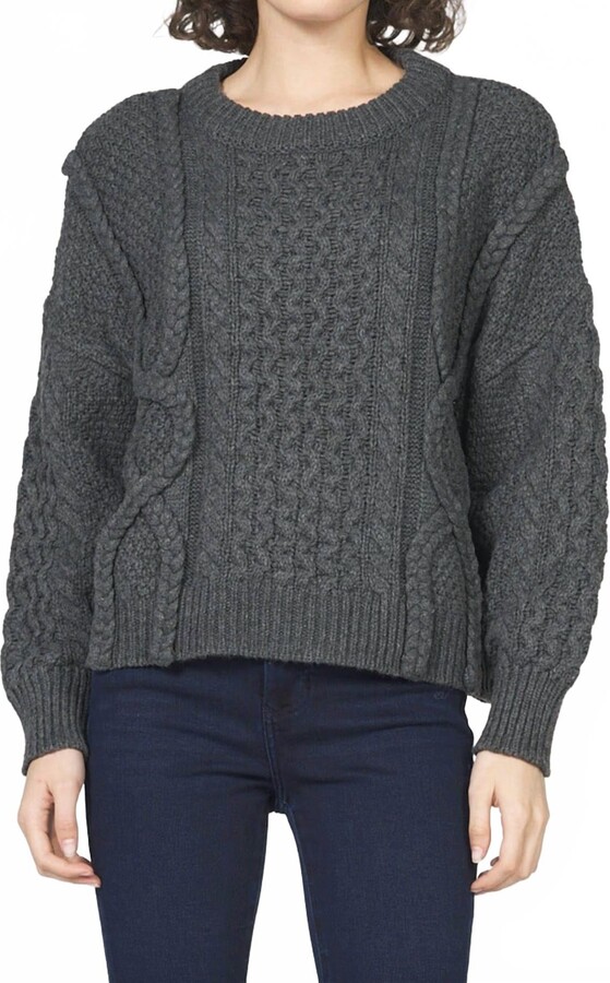 DEAR JOHN DENIM Hemingway Sweater In Charcoal