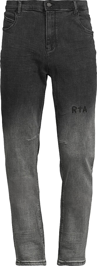RtA Men's Bryant Stretch Slim-Fit Jeans - Light Charcoal Small - Size 40