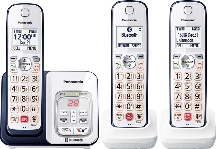 Panasonic 3 Handset Link2Cell Cordless Phone
