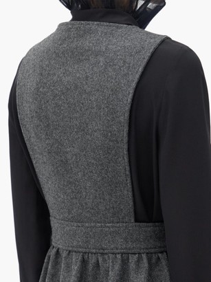 Gucci Patch-pocket Wool Pinafore Dress - Grey