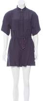 Thumbnail for your product : Behnaz Sarafpour Drawstring Accent Silk Romper w/ Tags