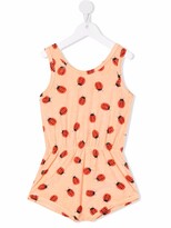 Thumbnail for your product : Bobo Choses Ladybug-Motif Cotton Playsuit