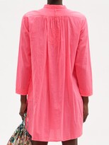 Thumbnail for your product : Juliet Dunn Embroidered Cotton Tunic Shirt Dress - Pink