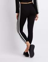 Thumbnail for your product : Charlotte Russe Striped Knit Leggings