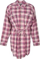 ?toile Checked Long-Sleeved Mini 