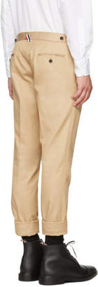 Thom Browne Khaki Denim Unconstructed Low-Rise Skinny Trousers