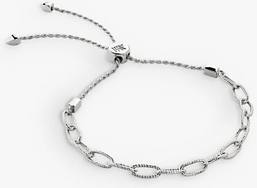 Monica Vinader Womens Sterling Silver Corda Link Sterling-Silver Friendship Chain Bracelet 1 Size