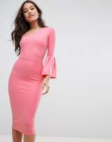 Thumbnail for your product : ASOS Crepe One Shoulder Drama Sleeve Midi Dress