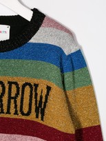 Thumbnail for your product : Alberta Ferretti Kids Slogan Striped Sweater