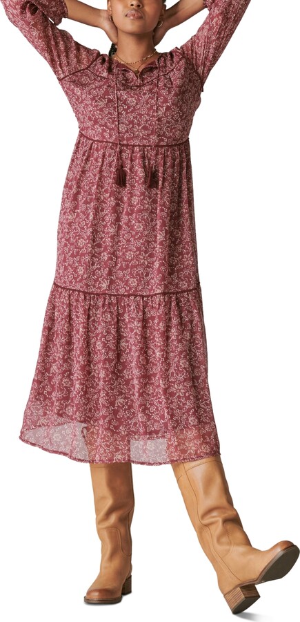 Lucky Brand Women's Vintage Floral Maxi Dress