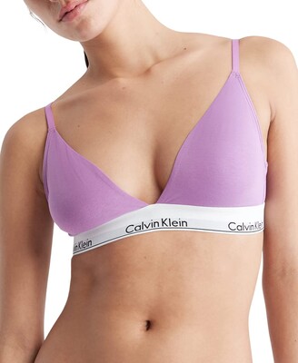 Calvin Klein Womens Modern Cotton Lightly Lined Wireless Bralette