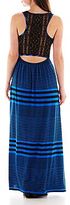 Thumbnail for your product : City Triangles City Triangle Lace-Back Striped Maxi Dress