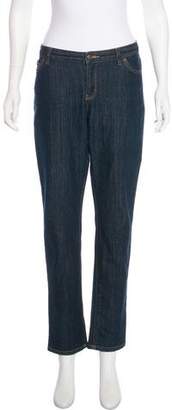 Michael Kors Mid-Rise Straight Leg Jeans