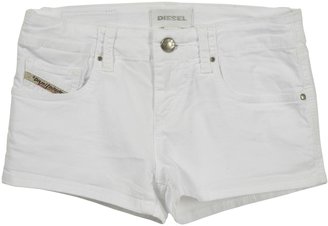 Diesel 'Prira' Colored Denim Shorts (Kids) - White-10 Years