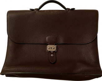 Hermès 1990s Pre-owned Flap Leather Briefcase - Neutrals