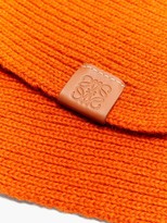 Thumbnail for your product : Loewe Logo-patch Ribbed-wool Scarf - Orange