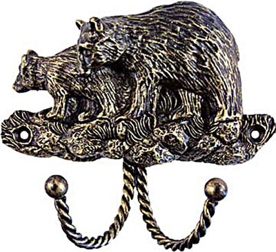 Sierra Lifestyles Decorative Wall Mounted Black Bear Hook