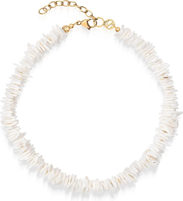 Nialaya White Puka Shell Choker