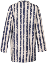 Thumbnail for your product : Choies Blue Striped Coat With Wash Effect