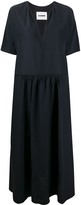 Thumbnail for your product : Jil Sander drop-waist V-neck maxi dress