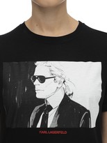Thumbnail for your product : Karl Lagerfeld Paris Printed Cotton Jersey T-shirt