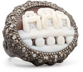 Thumbnail for your product : Amedeo Three Wise Monkeys See No Evil Diamond-Trim Cameo Ring, 0.7ct