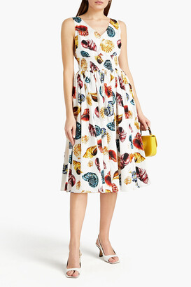 Dolce & Gabbana Printed cotton-poplin midi dress