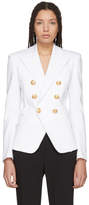 Thumbnail for your product : Balmain White Denim Six-Button Blazer