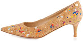Thumbnail for your product : Neiman Marcus Stroll Low-Heel Cork Pump, Bright Multi