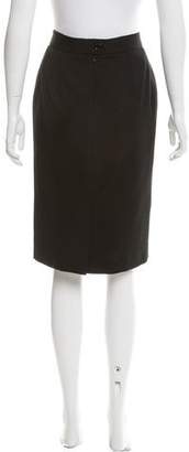 Christian Dior Wool Knee-Length Skirt