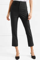 Thumbnail for your product : Jacquemus Le Corsaire Cropped Ruched Woven Skinny Pants - Black