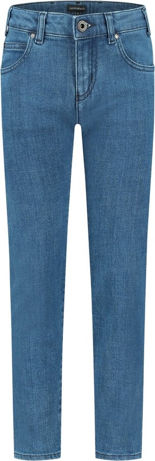 Emporio Armani Kids Mid-Rise Straight-Leg Jeans