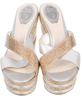 Thumbnail for your product : Rene Caovilla Embellished Plat Sandals